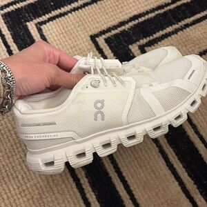 On Running Cream Athletic Shoes